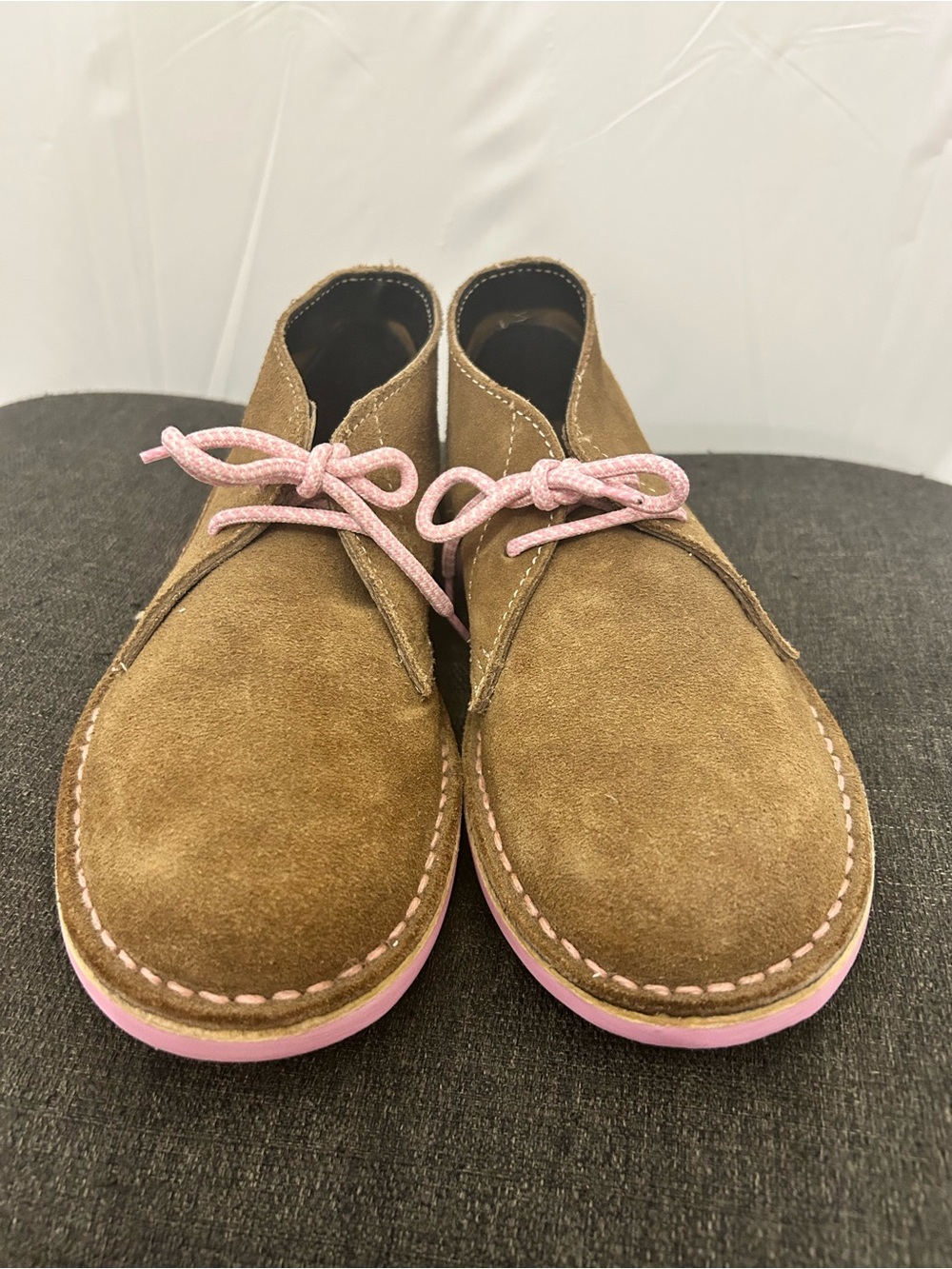 VELDSKOEN KIDS Harper the Hippo Pink Sole Leather Ankle Chukka Leather Boots 2